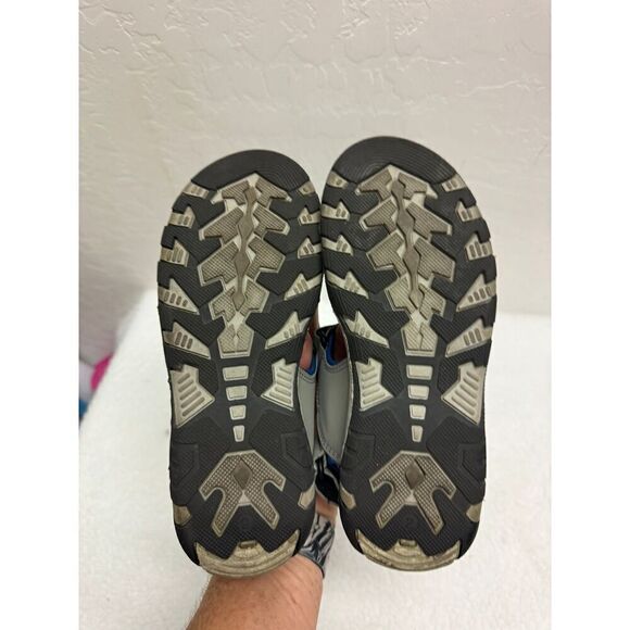 Eddie Bauer Westmont‎ Gray Blue Sport Sandals Open Toe Straps Kids Size 2 - Picture 4 of 5
